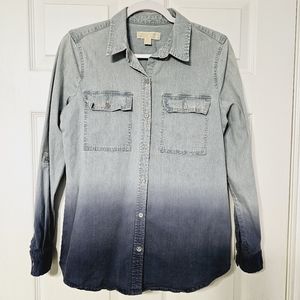 Michael Kors Ombre Denim Shirt - Size 6